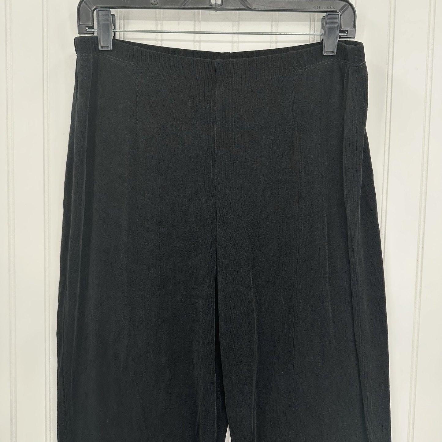 Chicos Travelers Pants 2 US Large Slinky Knit High Rise Black Stretch Coastal