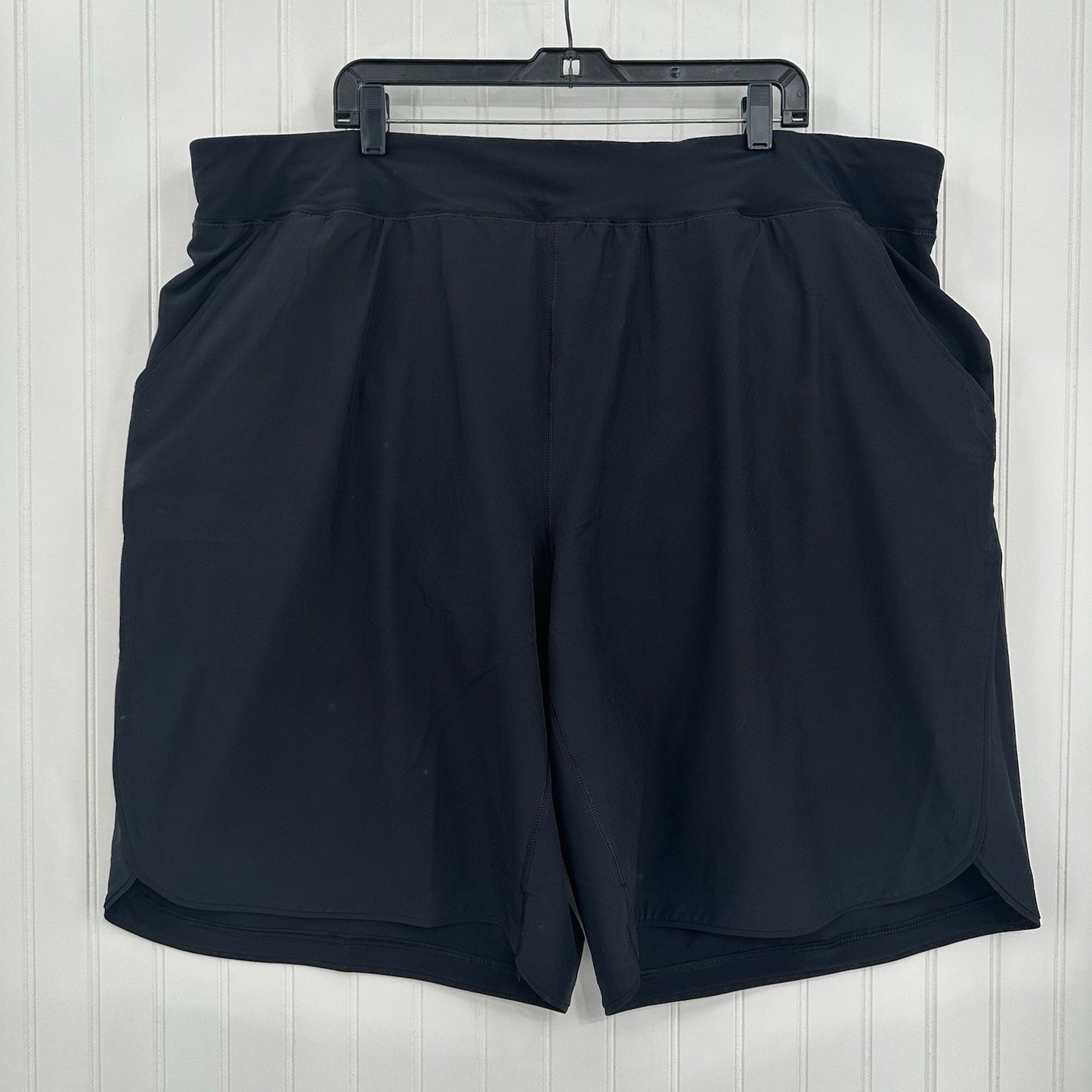 Lands End Swimwear Womens 26W Black Board Shorts w/Panty 11" Bermuda Beach NWOT