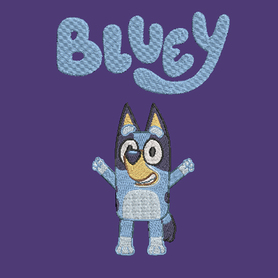 Bluey Embroidered YOUTH Hoodie / Crewneck Sweatshirt Kids Boy Girl Unisex Dog Animal Cartoon