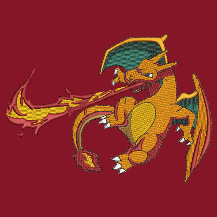 Pokemon Charizard Embroidered ADULT Hoodie / Crewneck Sweatshirt Unisex