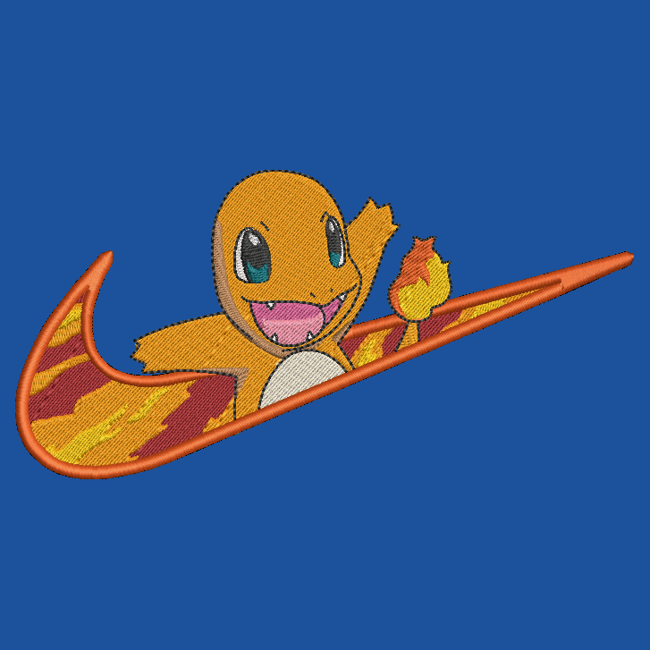 Nike Pokemon Charmander Embroidered YOUTH Hoodie / Crewneck Sweatshirt Kids Boy Girl Unisex Video Gamer Swoosh