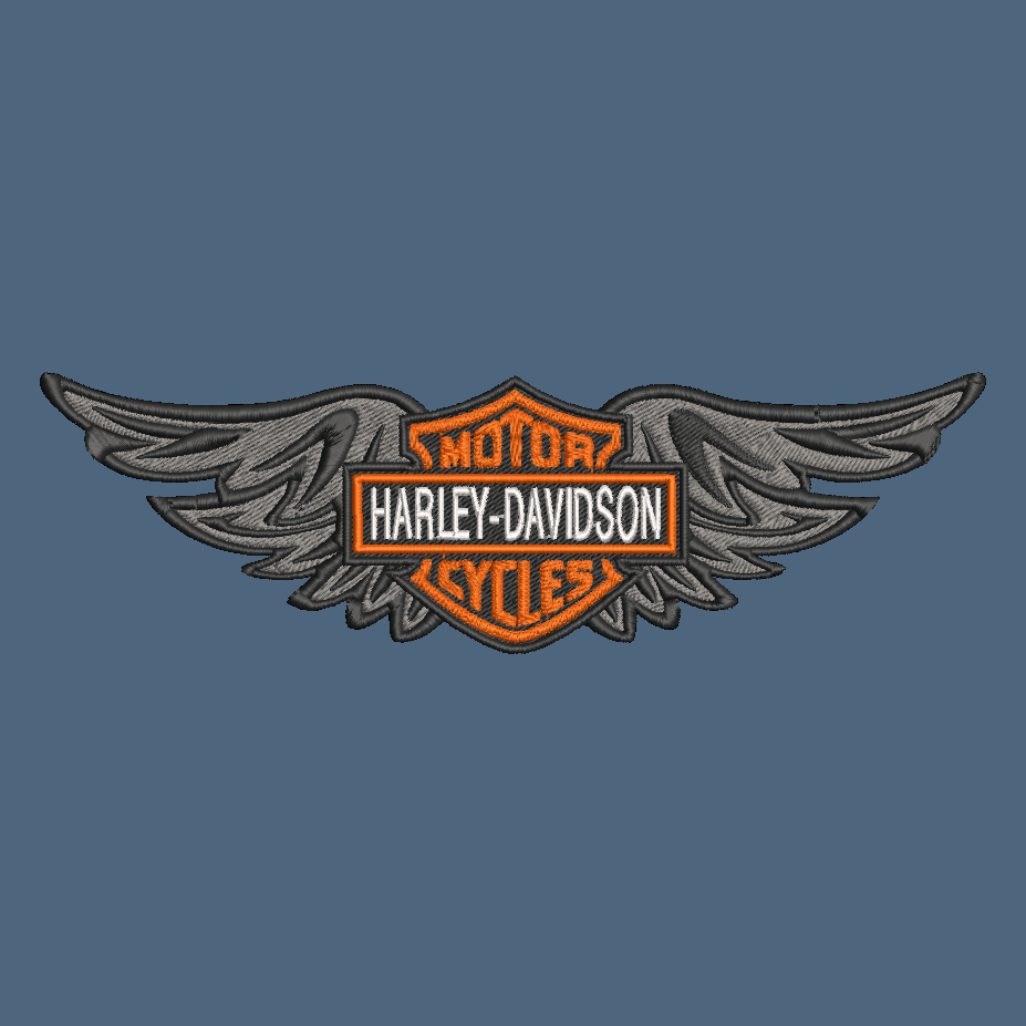 Harley Davidson Embroidered Adult Unisex Crewneck Sweatshirt Wings Biker
