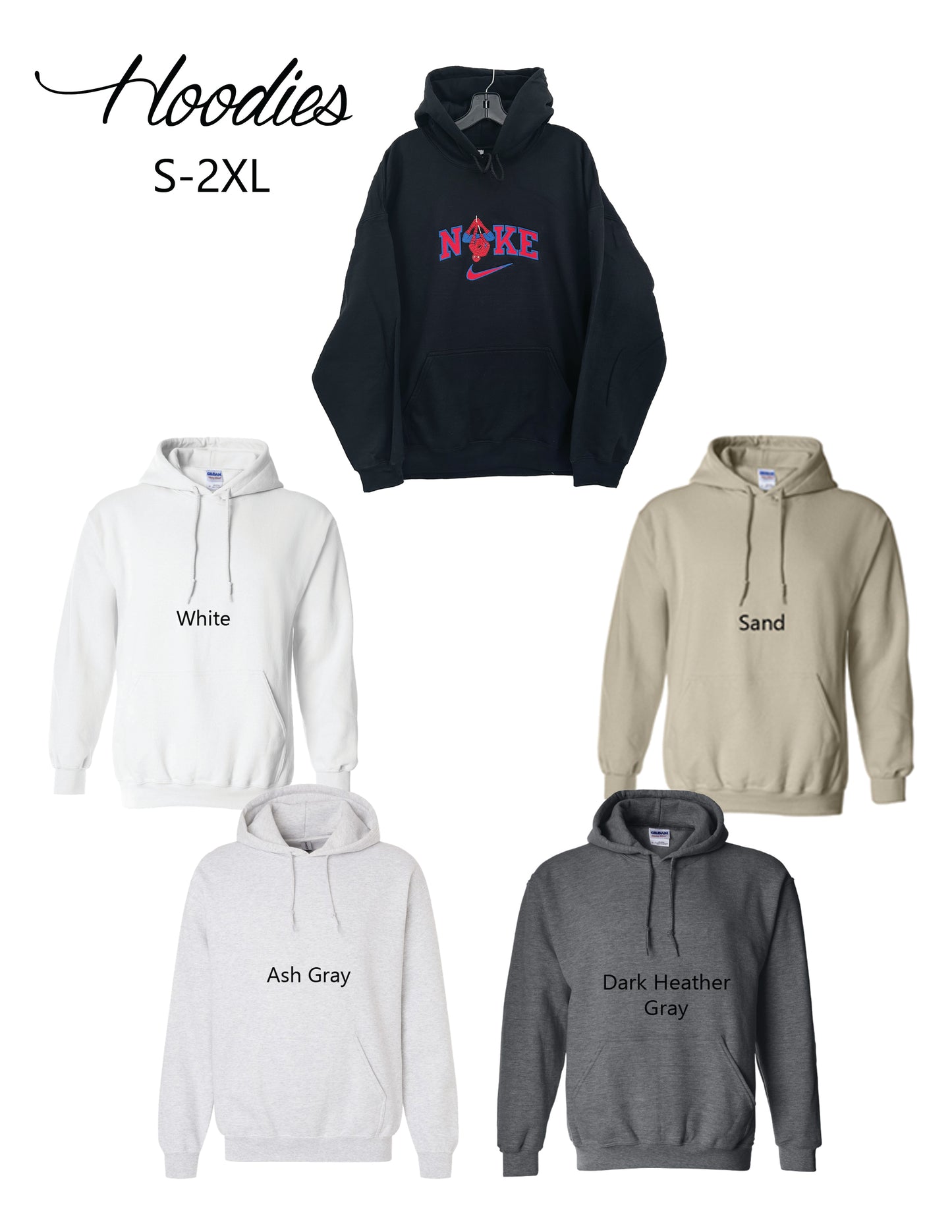 Nike Hello Kitty HOODIE Embroidered Adult Unisex Sweatshirt