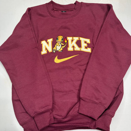 Nike Pokemon Charmander Embroidered YOUTH Hoodie / Crewneck Sweatshirt Kids Boy Girl Unisex