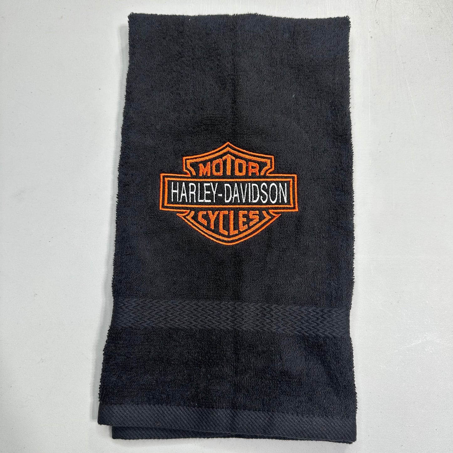 Harley Davidson Towels Embroidered Hand Towel Bathroom Home Biker Decor