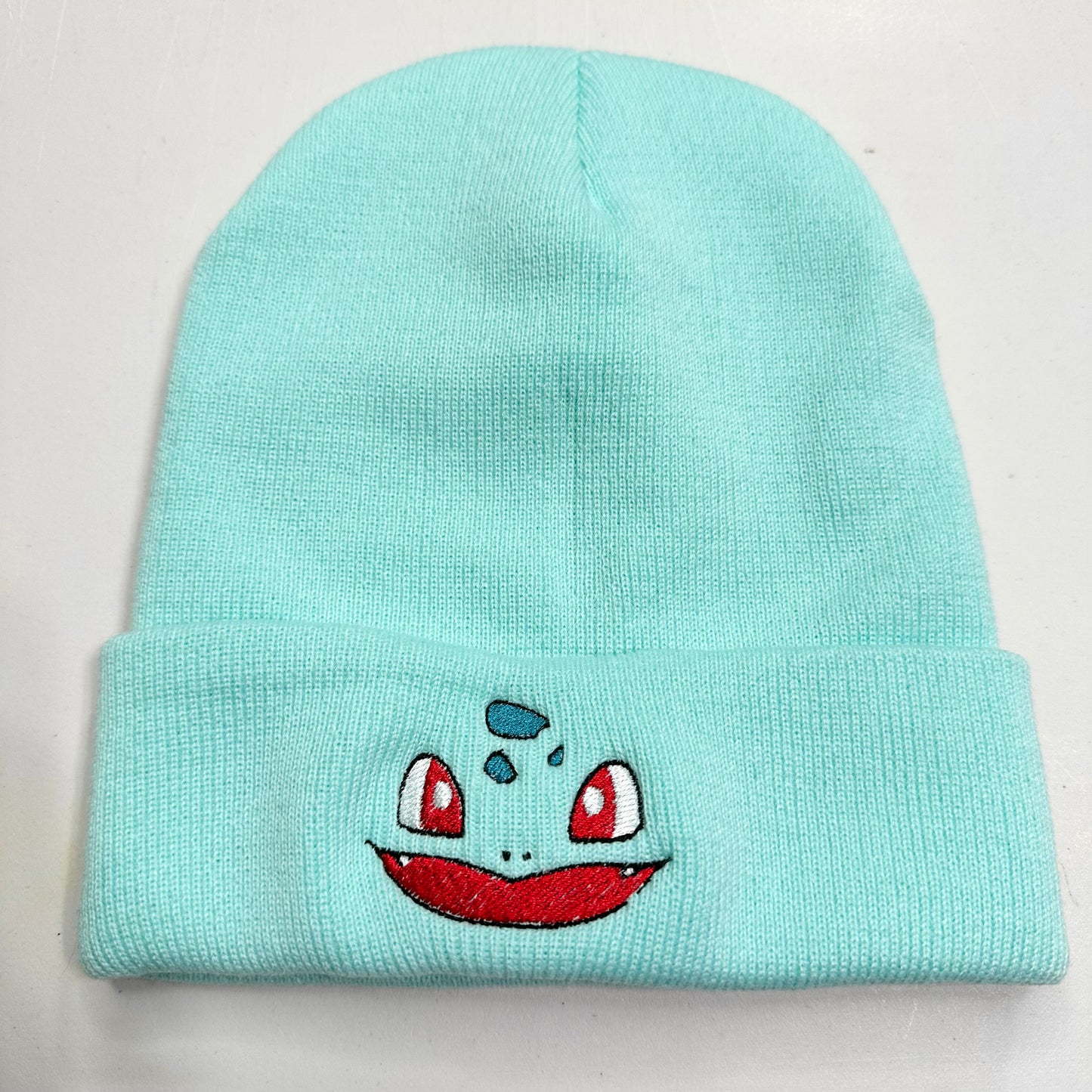 Pokemon Bulbasaur Beanie Embroidered Stocking Hat Gift Anime Video Gamer Gift