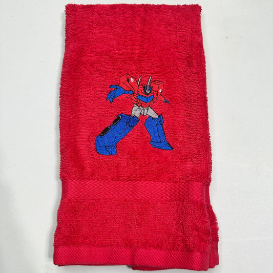 Transformers Towels Embroidered Hand Towel Bathroom Home Decor Autobots Robots Optimus Prime Bumblebee