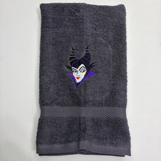Evil Queen Poison Apple Maleficent Towels Embroidered Hand Towel Bathroom Home Decor Villain
