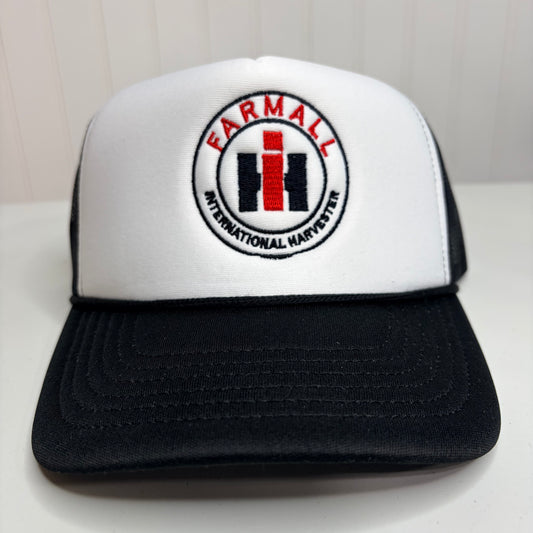 International Harvester Embroidered Hat IH Farmall Vintage Style Rope Foam Trucker Mesh Snapback Tractor Farm Hat