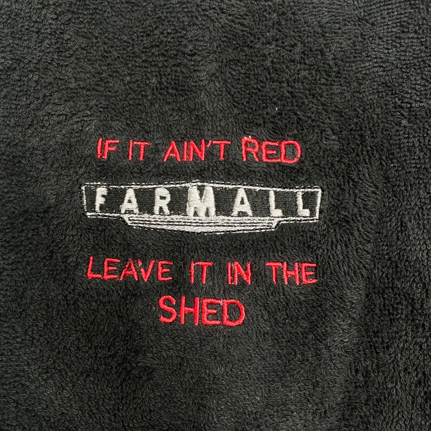 Farmall Towels Embroidered Hand Towel Set Red Black Bathroom Home Farm Decor