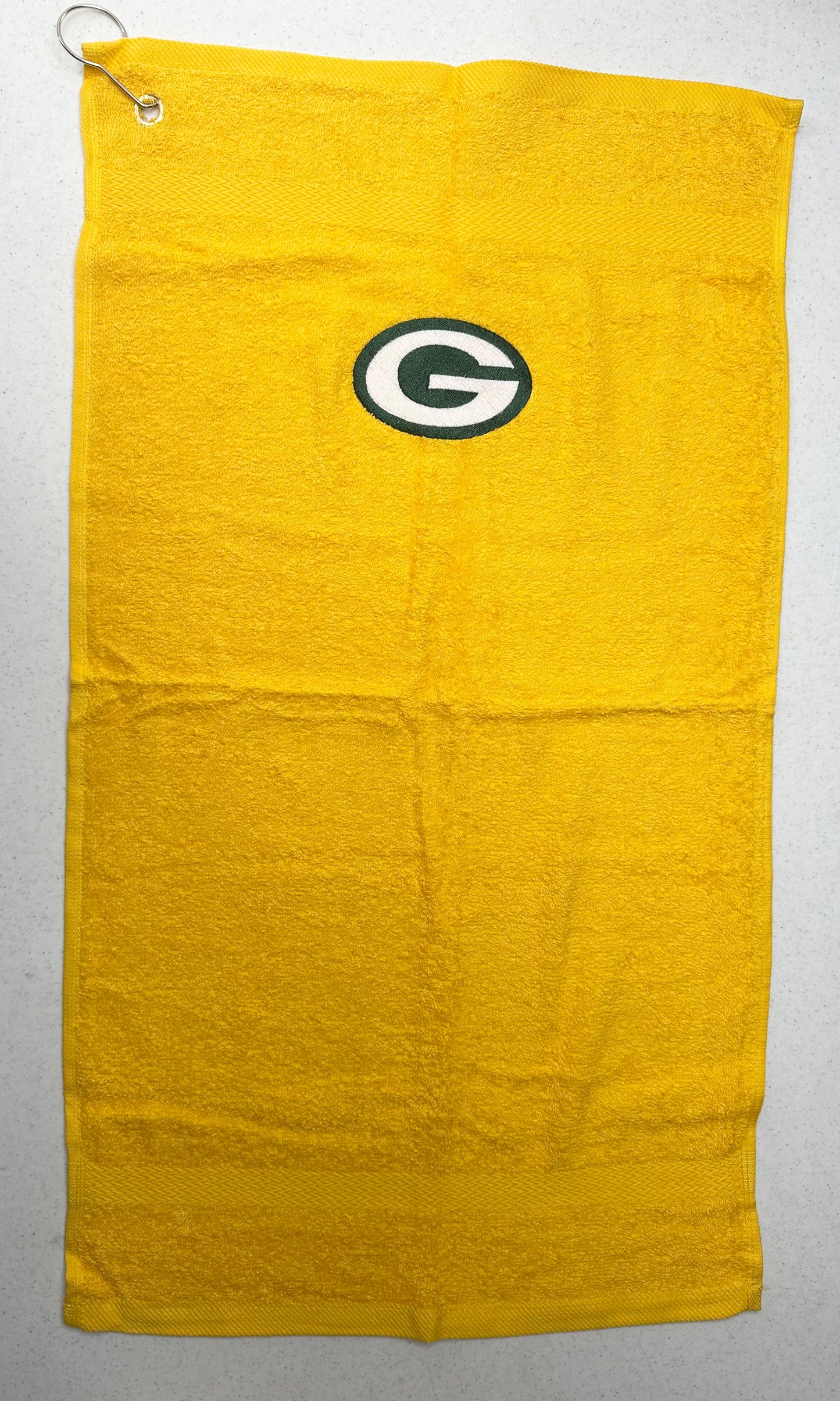 Green Bay Packers Golf Towel Embroidered Hand Towel Green Gold Sports Football