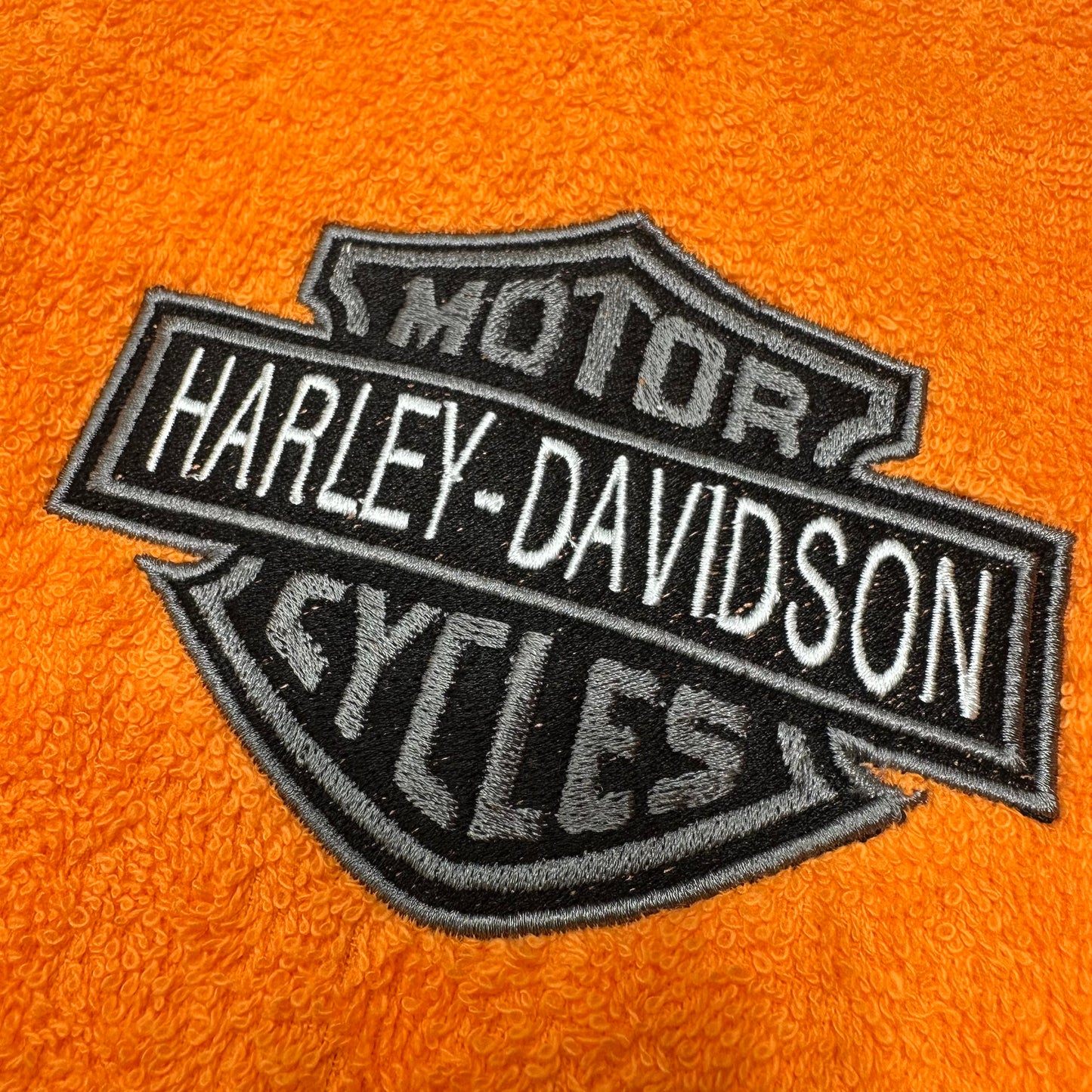 Harley Davidson Towels Embroidered Hand Towel Set Black Orange Bathroom Home Biker Decor