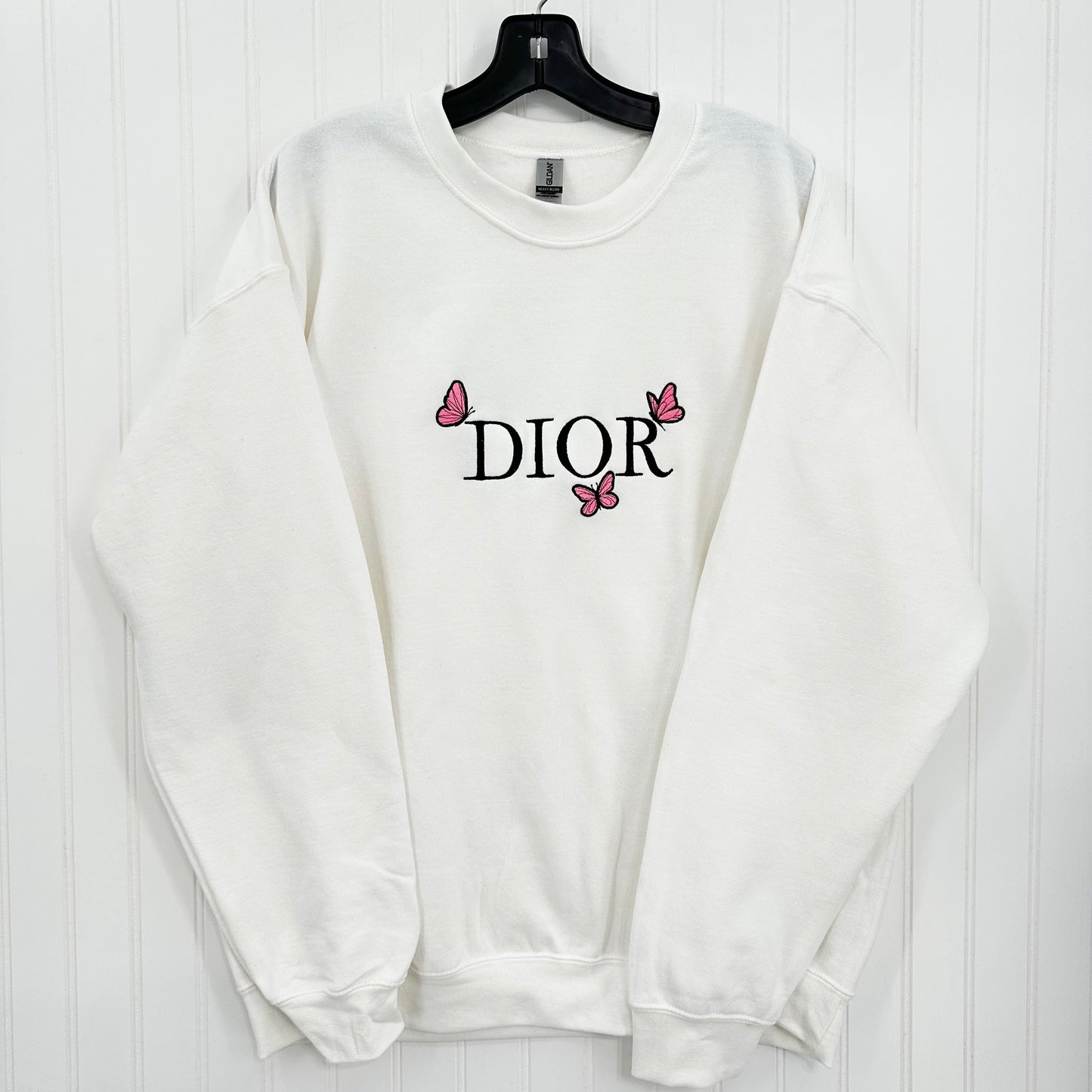 DIOR Butterfly Logo Embroidered ADULT Unisex Crewneck Sweatshirt