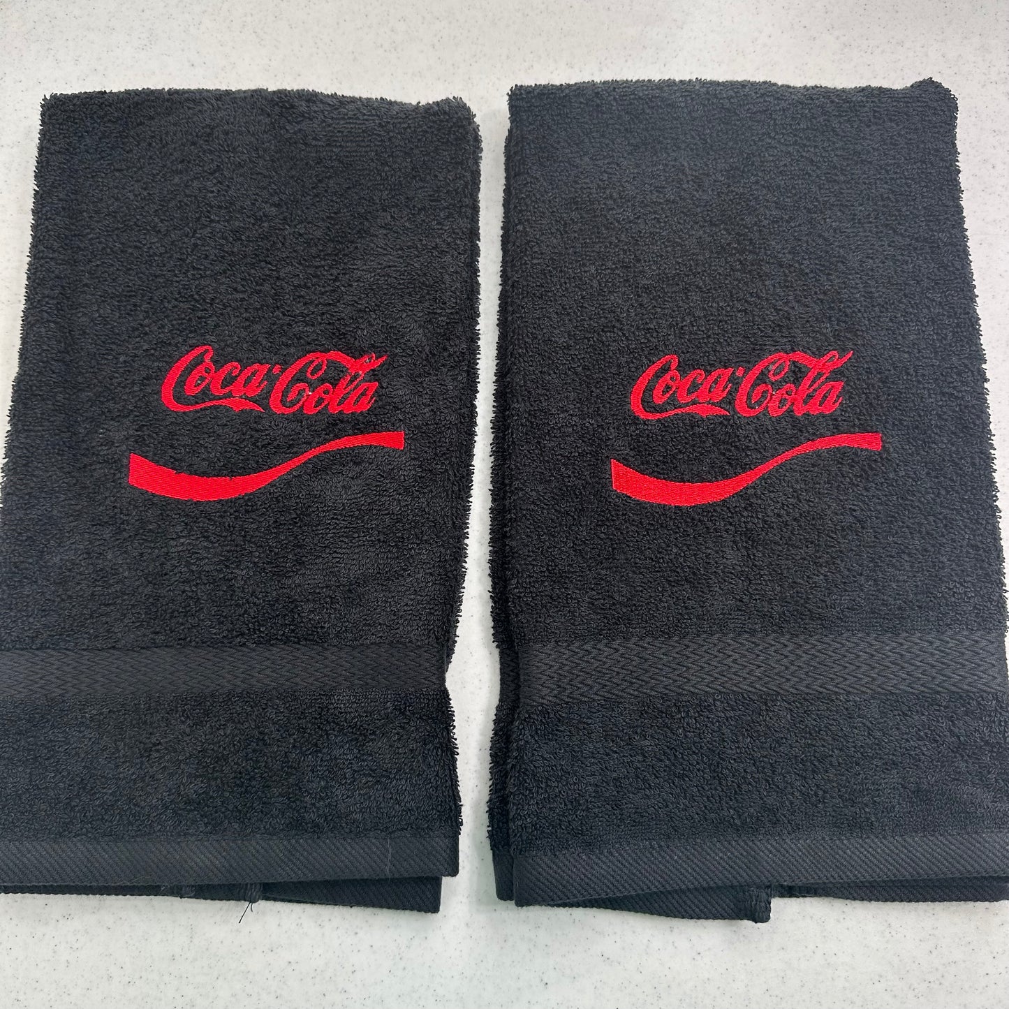 Coca Cola Towels Embroidered Hand Towel Set Red Black Bathroom Home Decor