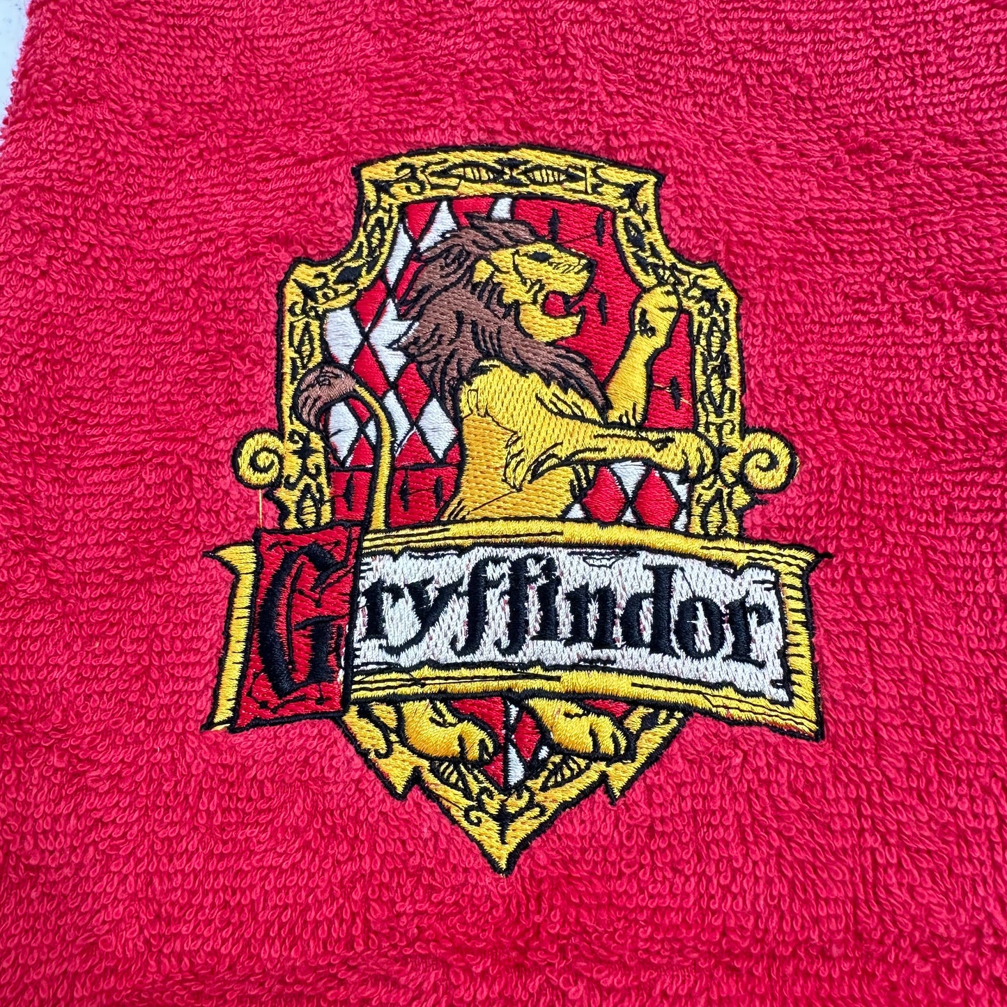Harry Potter Hand Towel Set Embroidered Gryffindor Hufflepuff Ravenclaw Slytherin Hogwarts Wizard Witch Decor