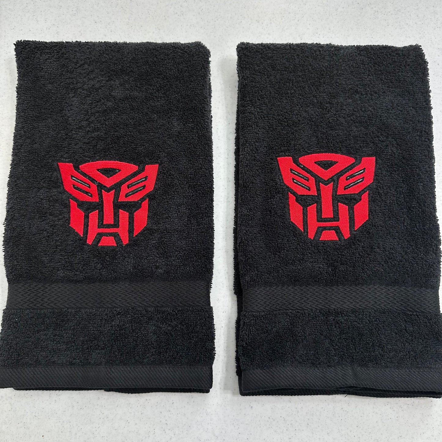 Transformers Towels Embroidered Autobots Hand Towel Set Bathroom Decor Robots