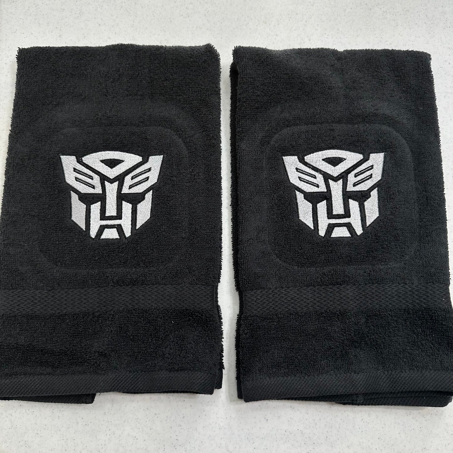 Transformers Towels Embroidered Autobots Hand Towel Set Bathroom Decor Robots