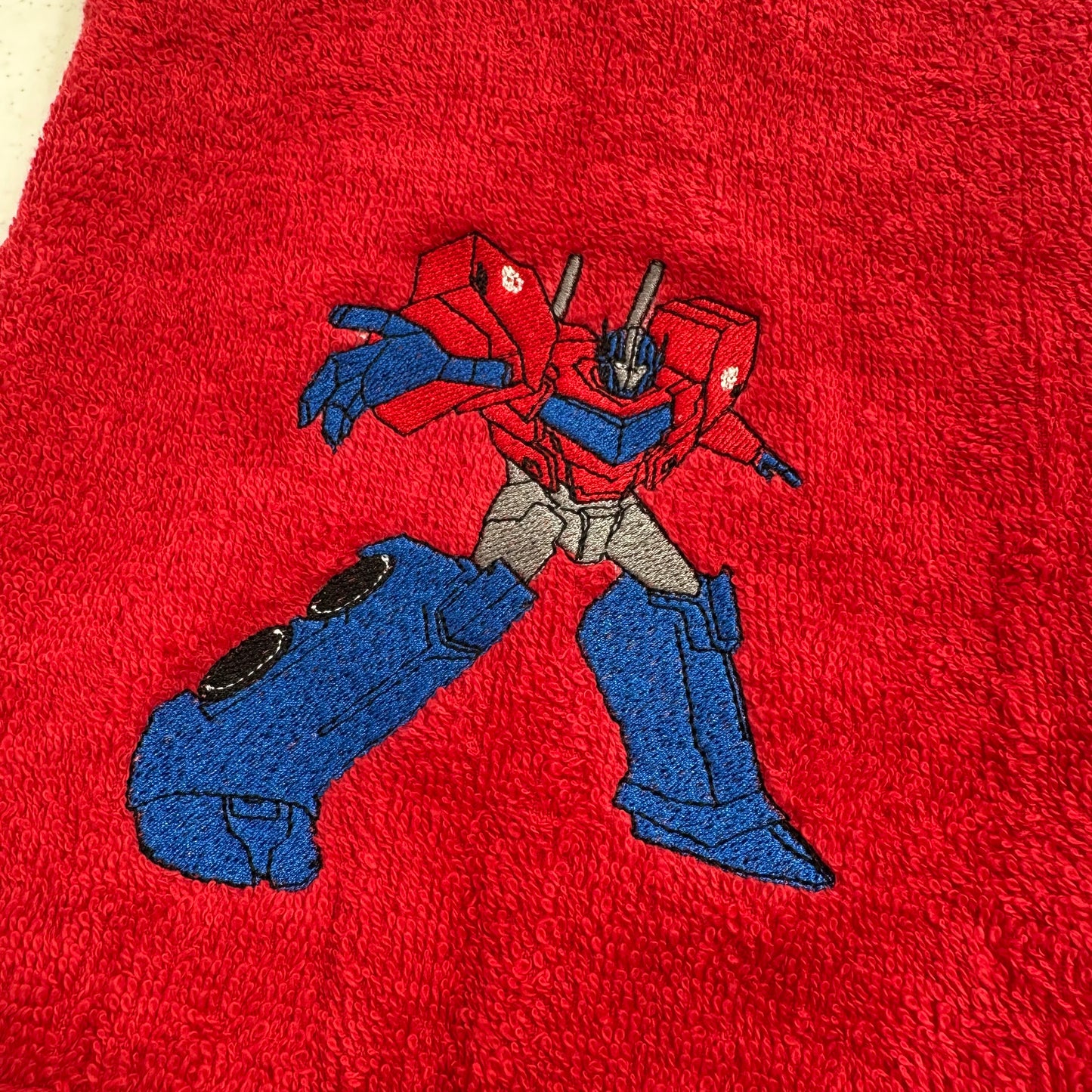 Transformers Towels Embroidered Autobots Hand Towel Set Bathroom Decor Robots Optimus Prime Bumblebee