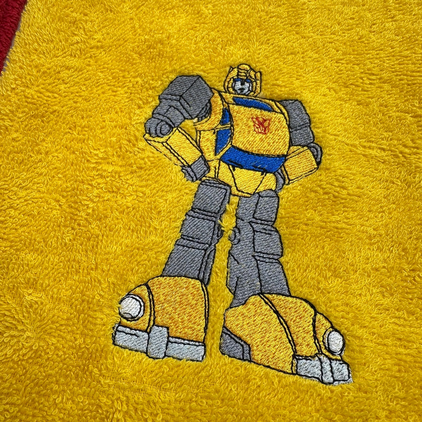Transformers Towels Embroidered Autobots Hand Towel Set Bathroom Decor Robots Optimus Prime Bumblebee