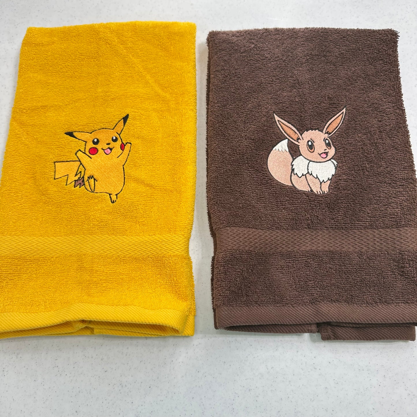 Pokemon Towels Embroidered Hand Towel Set Bathroom Decor