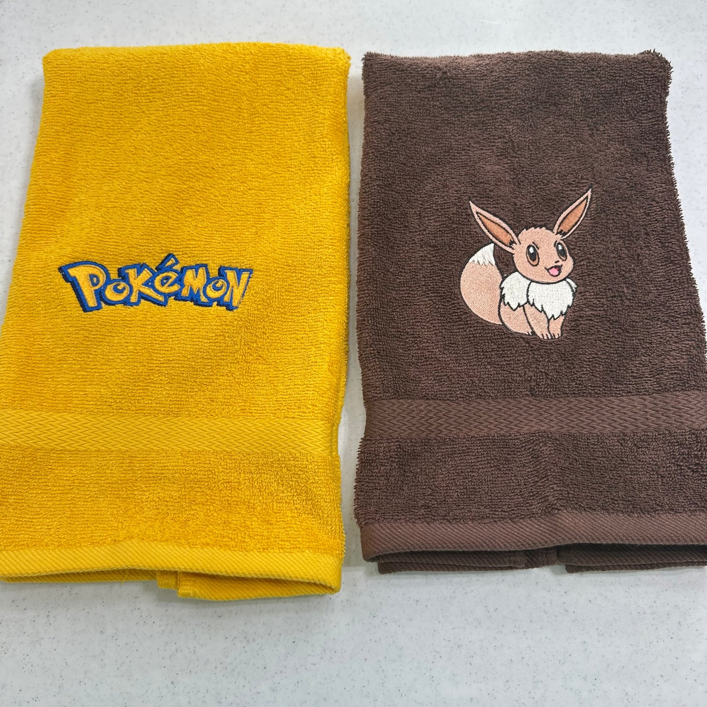 Pokemon Towels Embroidered Hand Towel Set Bathroom Decor
