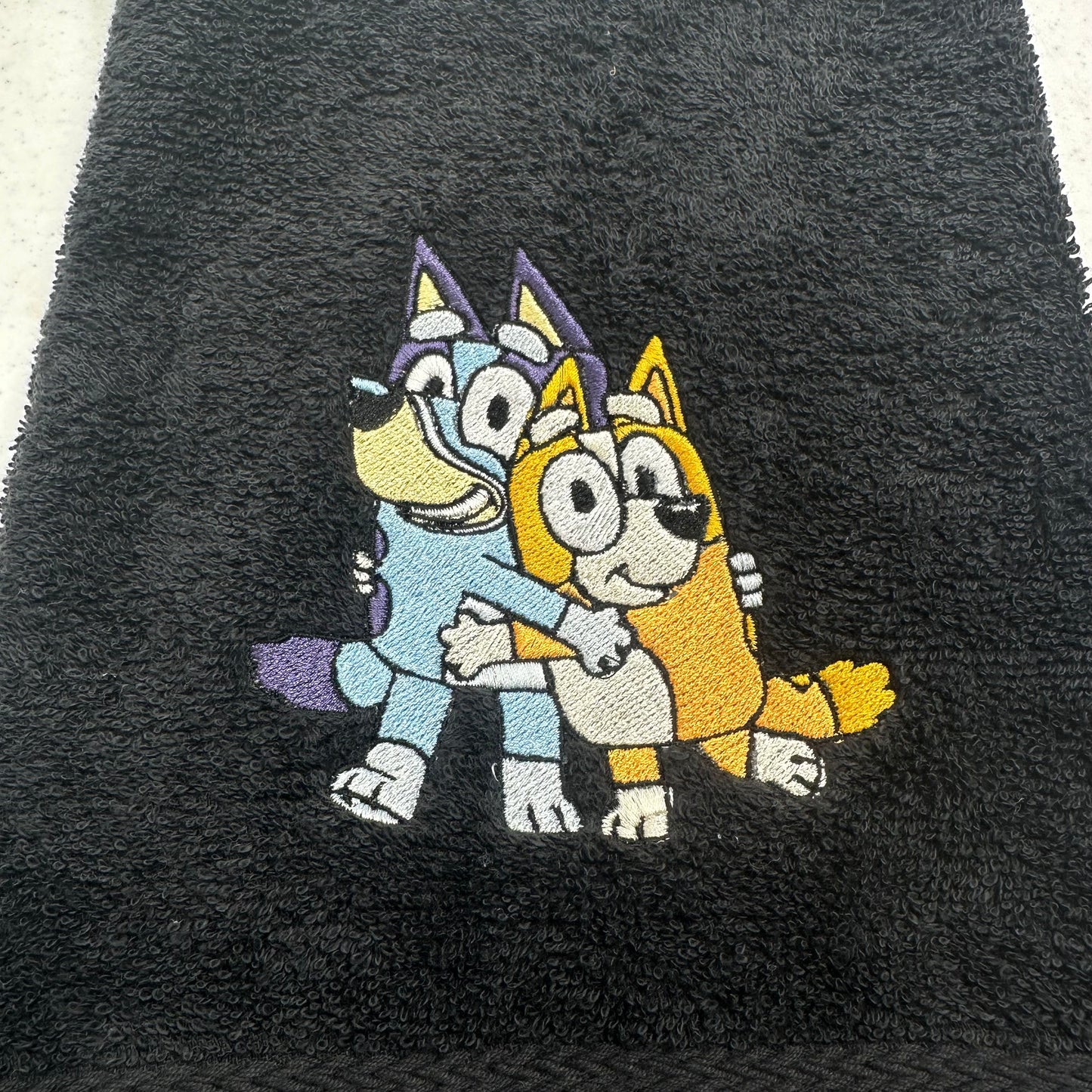 Bluey Towels Embroidered Hand Towel Set Cute Bingo Dog Bathroom Decor