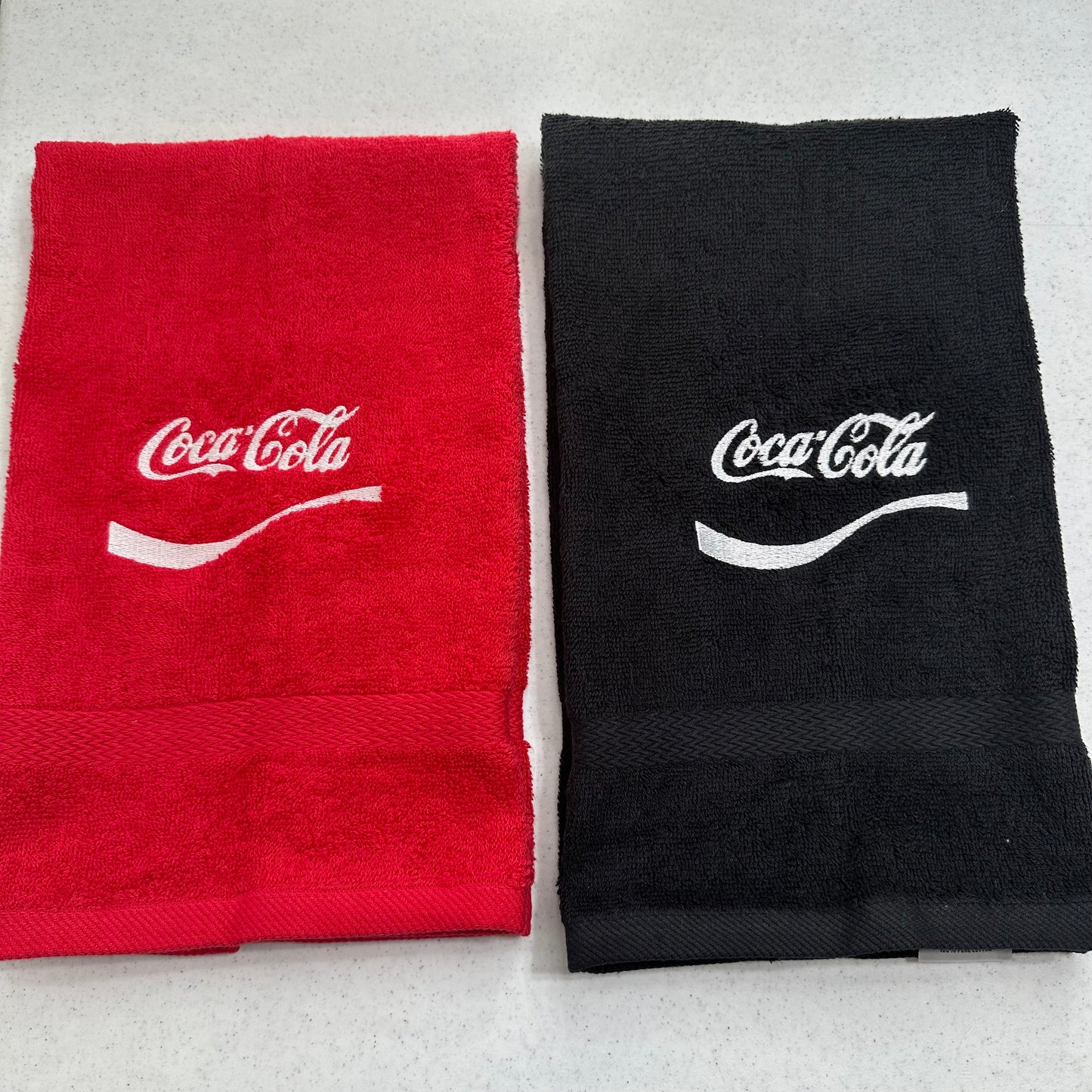 Coca Cola Towels Embroidered Hand Towel Set Red Black Bathroom Home Decor
