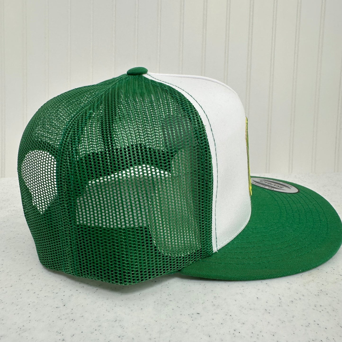 YP Classics John Deere Trucker Hat Embroidered Patch Green White Unisex