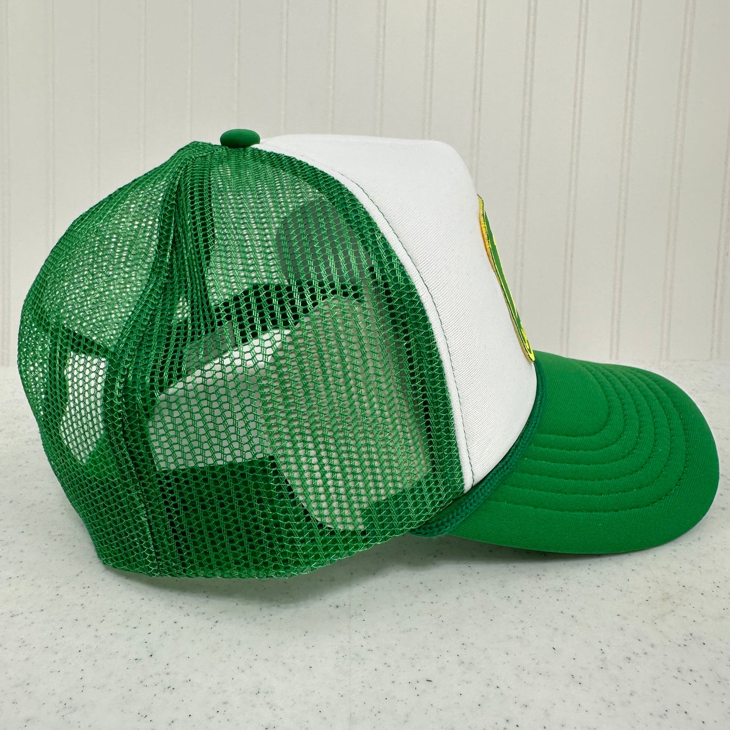 John Deere Rope Trucker Hat Embroidered Patch Green White Snapback Unisex Farm Tractor