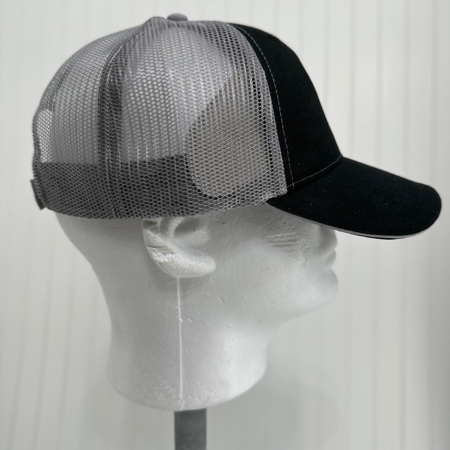 Grumpy Highland Cow Embroidered Mesh Trucker Hat