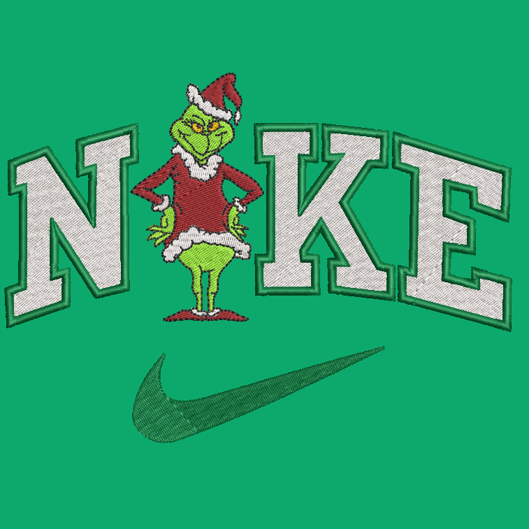 Nike Grinch Christmas Embroidered Adult Unisex Crewneck Sweatshirt