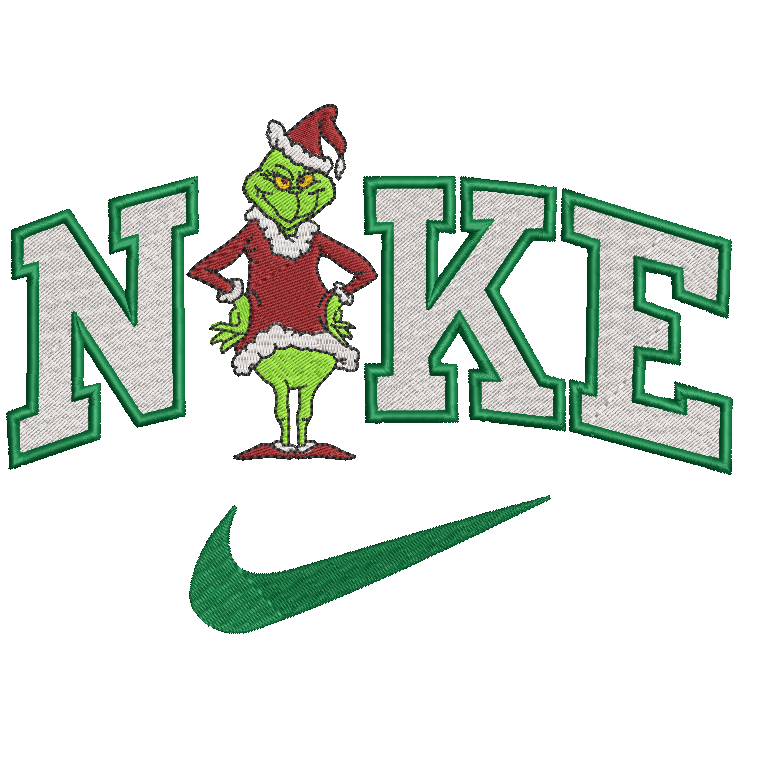 Nike Grinch Christmas Embroidered Adult Unisex Crewneck Sweatshirt