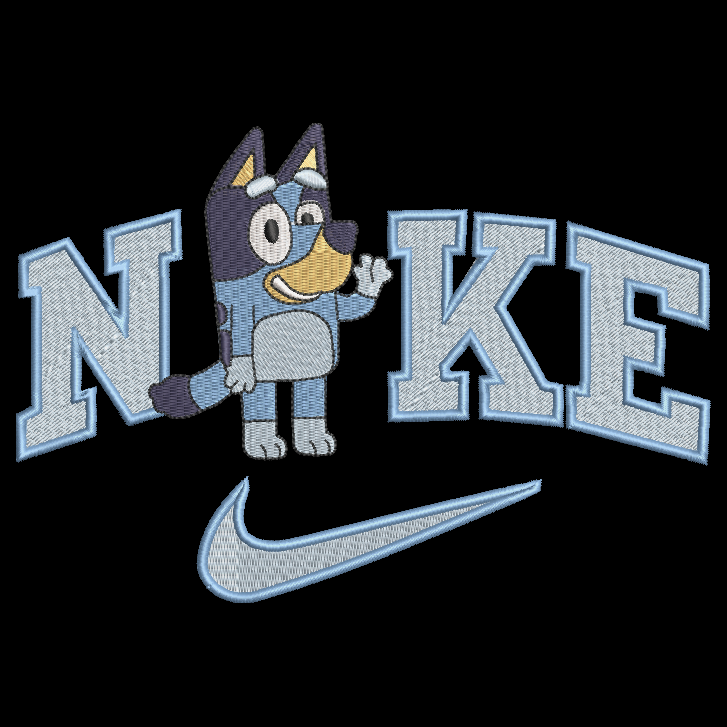 Nike Bluey Sweatshirt Embroidered YOUTH Hoodie / Crewneck Kids Boy Girl Unisex Dog Sisters Cartoon Bluey Waving