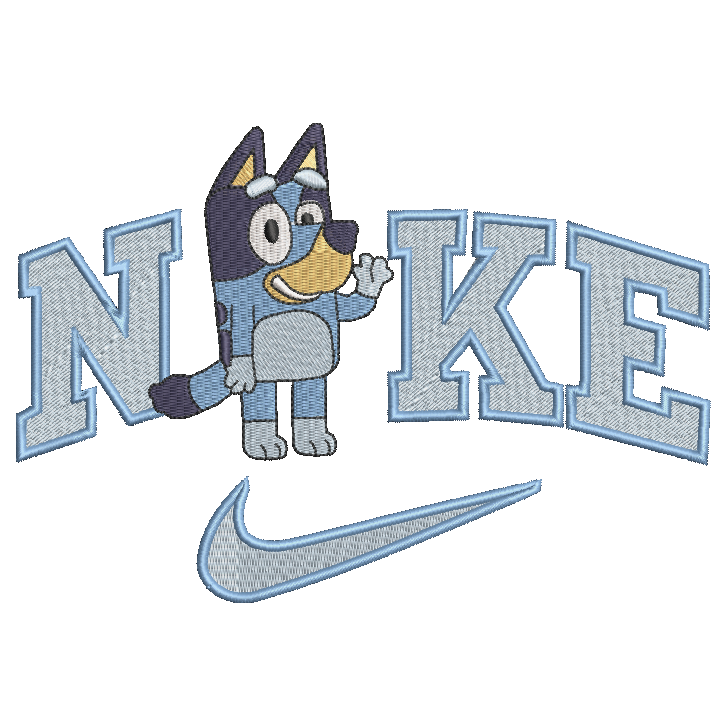 Nike Bluey Sweatshirt Embroidered ADULT Hoodie / Crewneck Unisex Dog Sisters Cartoon Bluey Waving
