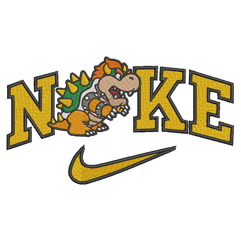 Nike Mario Bros Bowser Embroidered YOUTH Hoodie / Crewneck Sweatshirt Kids Boy Girl Unisex Video Gamer Gift