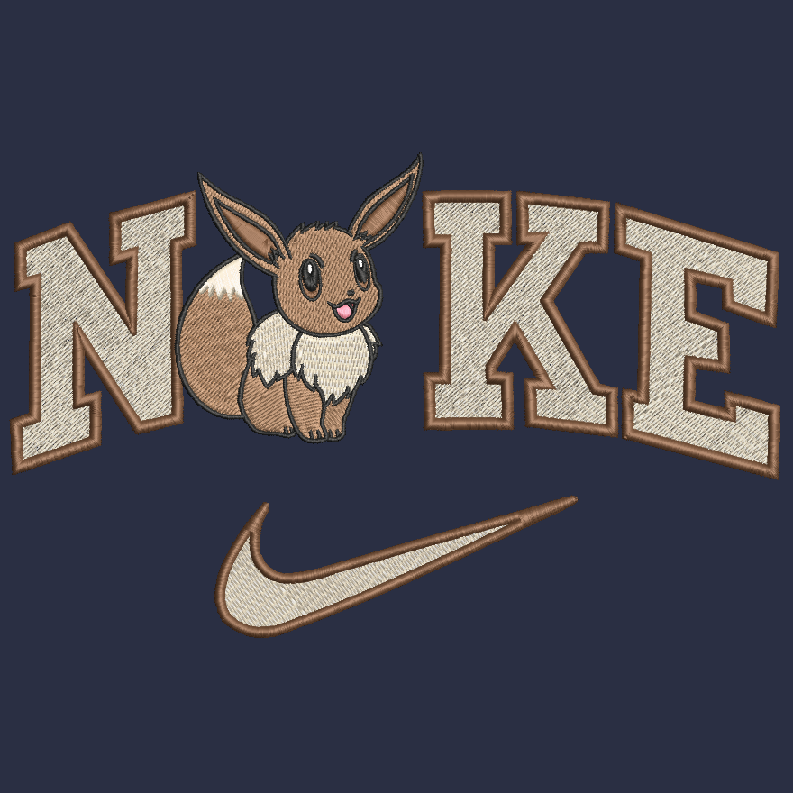 Nike Pokemon Eevee Embroidered Adult Unisex Crewneck Sweatshirt