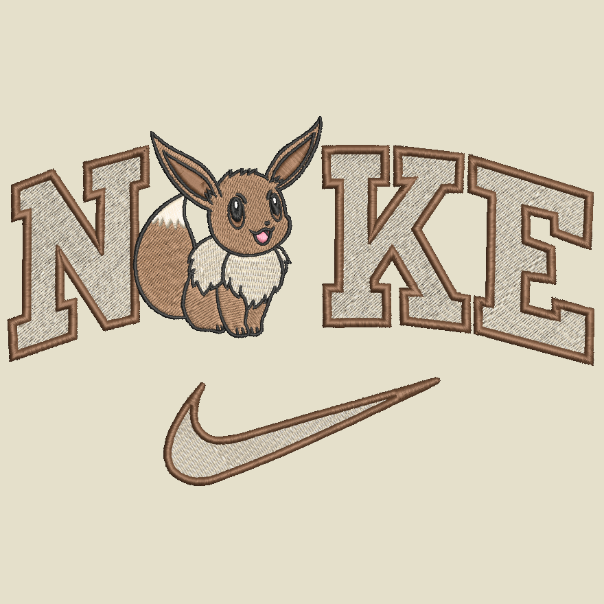 Nike Pokemon Eevee Embroidered Adult Unisex Crewneck Sweatshirt