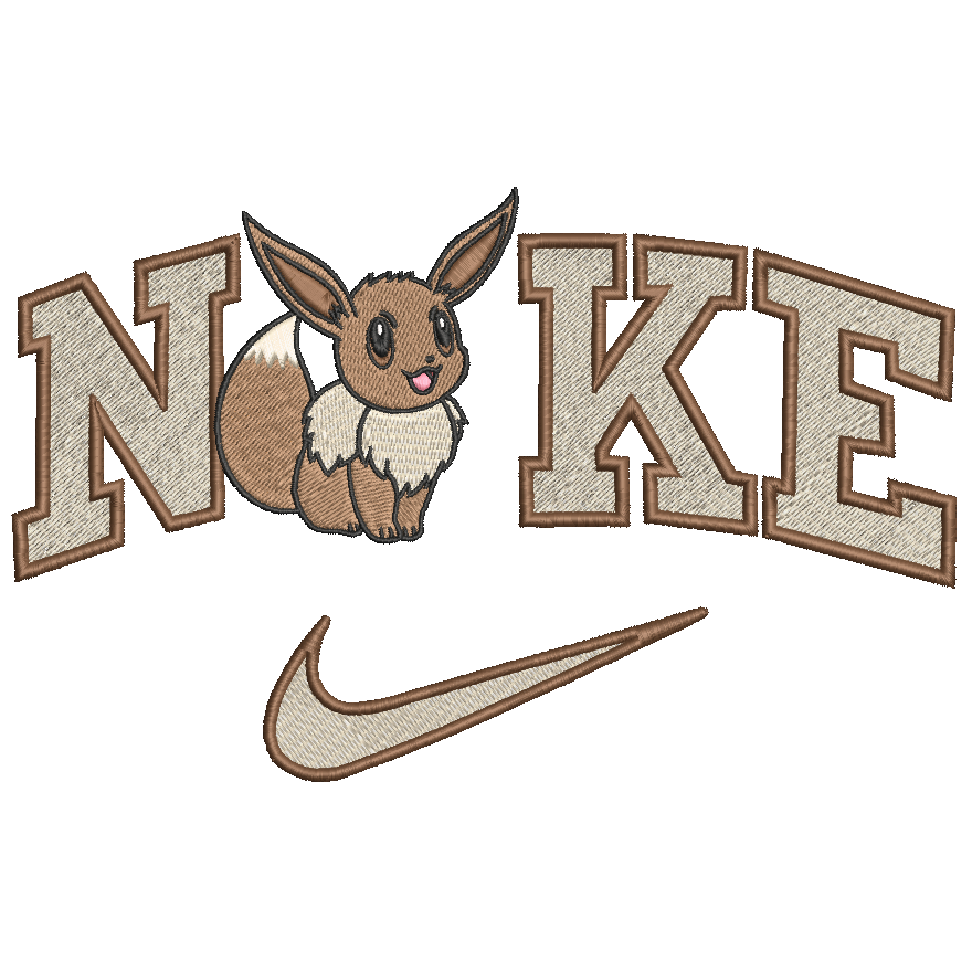 Nike Pokemon Eevee Embroidered Adult Unisex Crewneck Sweatshirt