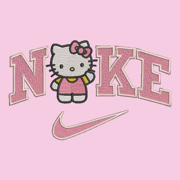 Nike Hello Kitty Sweatshirt Embroidered YOUTH Hoodie / Crewneck Kids Boy Girl Unisex Anime Cat Animal Cartoon Lover Cozy Cute Gift