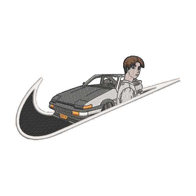 Nike Initial D Takumi Embroidered ADULT Hoodie / Crewneck Sweatshirt Unisex AE86 Anime Racing