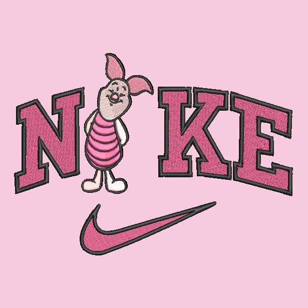 Nike Piglet Embroidered Adult Unisex Crewneck Sweatshirt Winnie Pooh