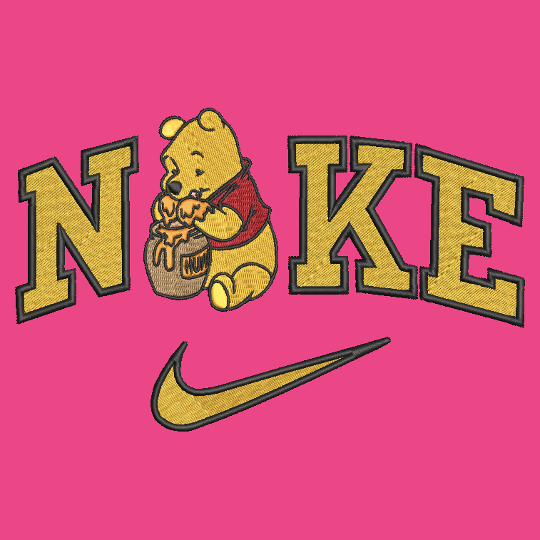 Nike Winnie The Pooh Embroidered Adult Unisex Crewneck Sweatshirt Honey Pot
