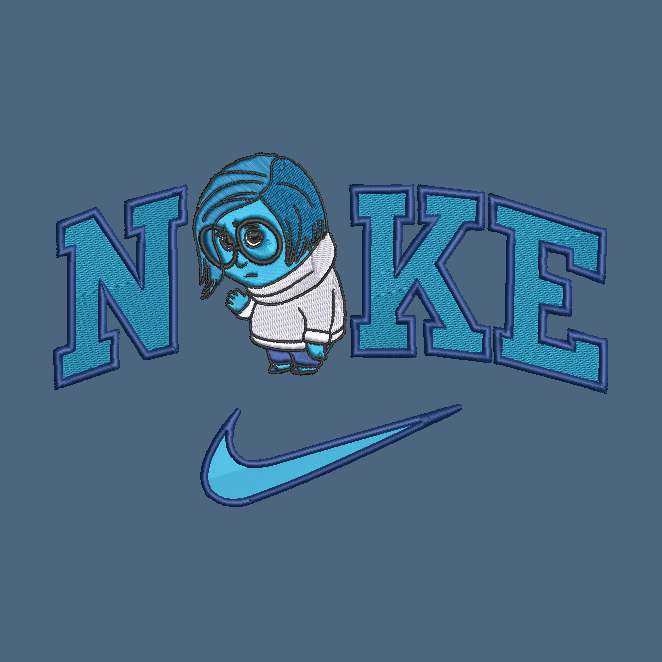 Nike Sadness Embroidered Adult Unisex Crewneck Sweatshirt Inside Out