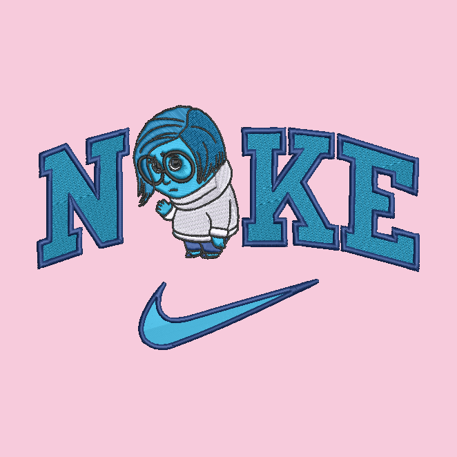 Nike Sadness Embroidered Adult Unisex Crewneck Sweatshirt Inside Out