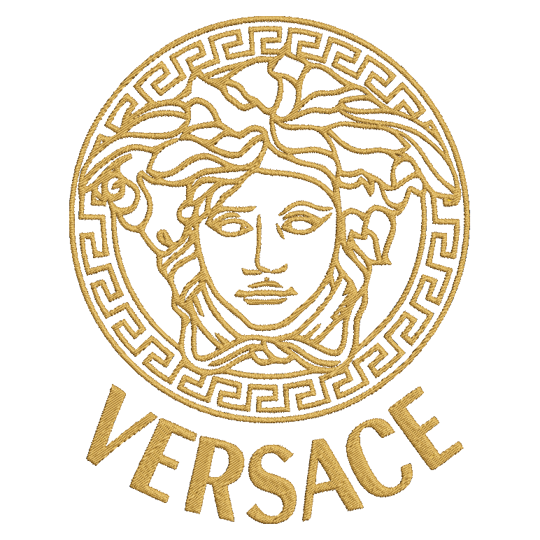 Versace Logo Embroidered ADULT Hoodie / Crewneck Sweatshirt Unisex GOLD Font