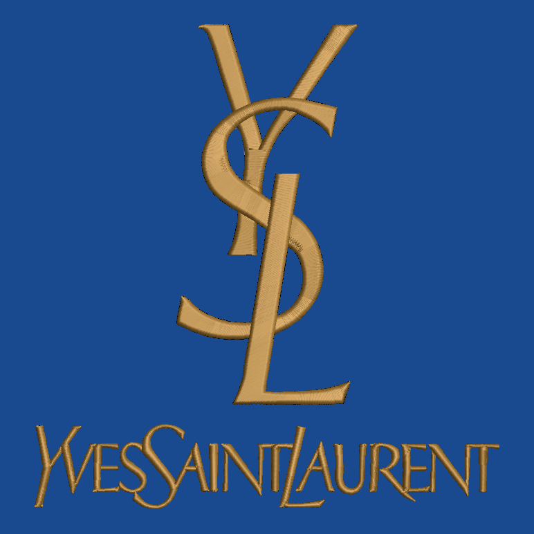 YSL Yves Saint Laurent Logo Embroidered ADULT Hoodie / Crewneck Sweatshirt Unisex GOLD Font