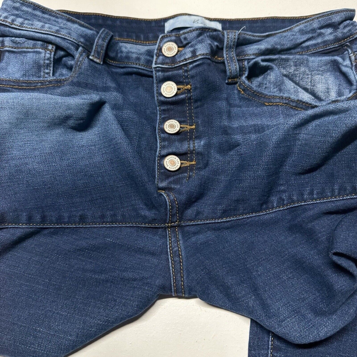 Kancan Jeans Womens 15 31 Kitson High Rise Ankle Skinny Blue Denim Distressed