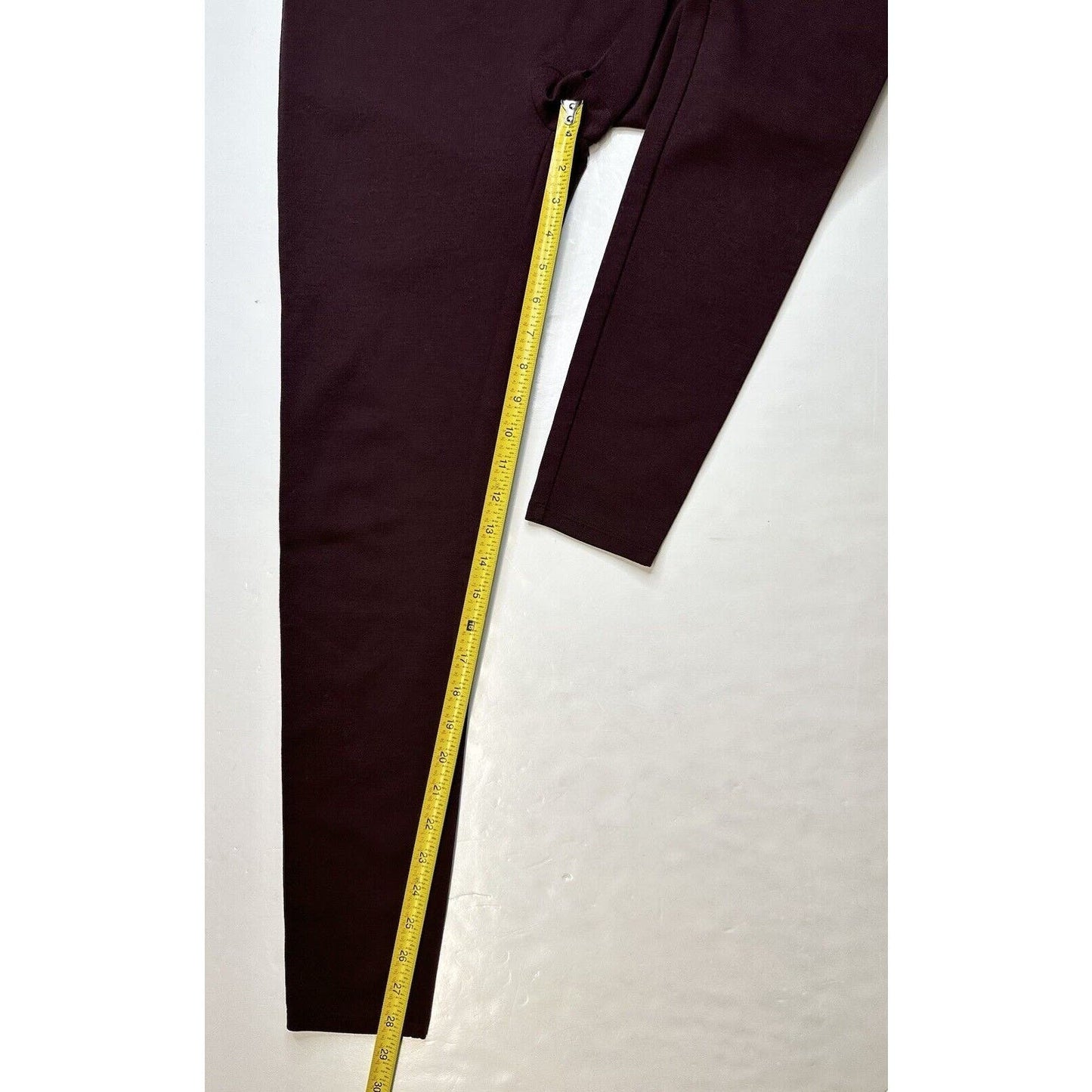 Spanx Leggings Womens XL Red Hot Assets Purple Wine Ponte Pull On Pants Slimming