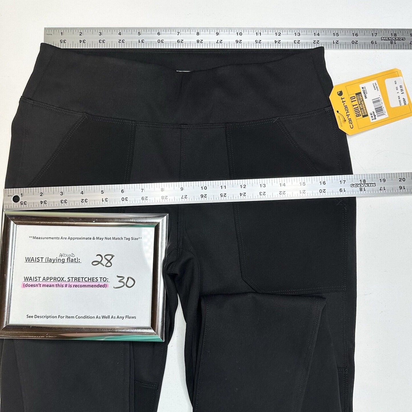 Carhartt Legging Women Small 4 6 Force Midweight Utility Black Work Wicking NEW