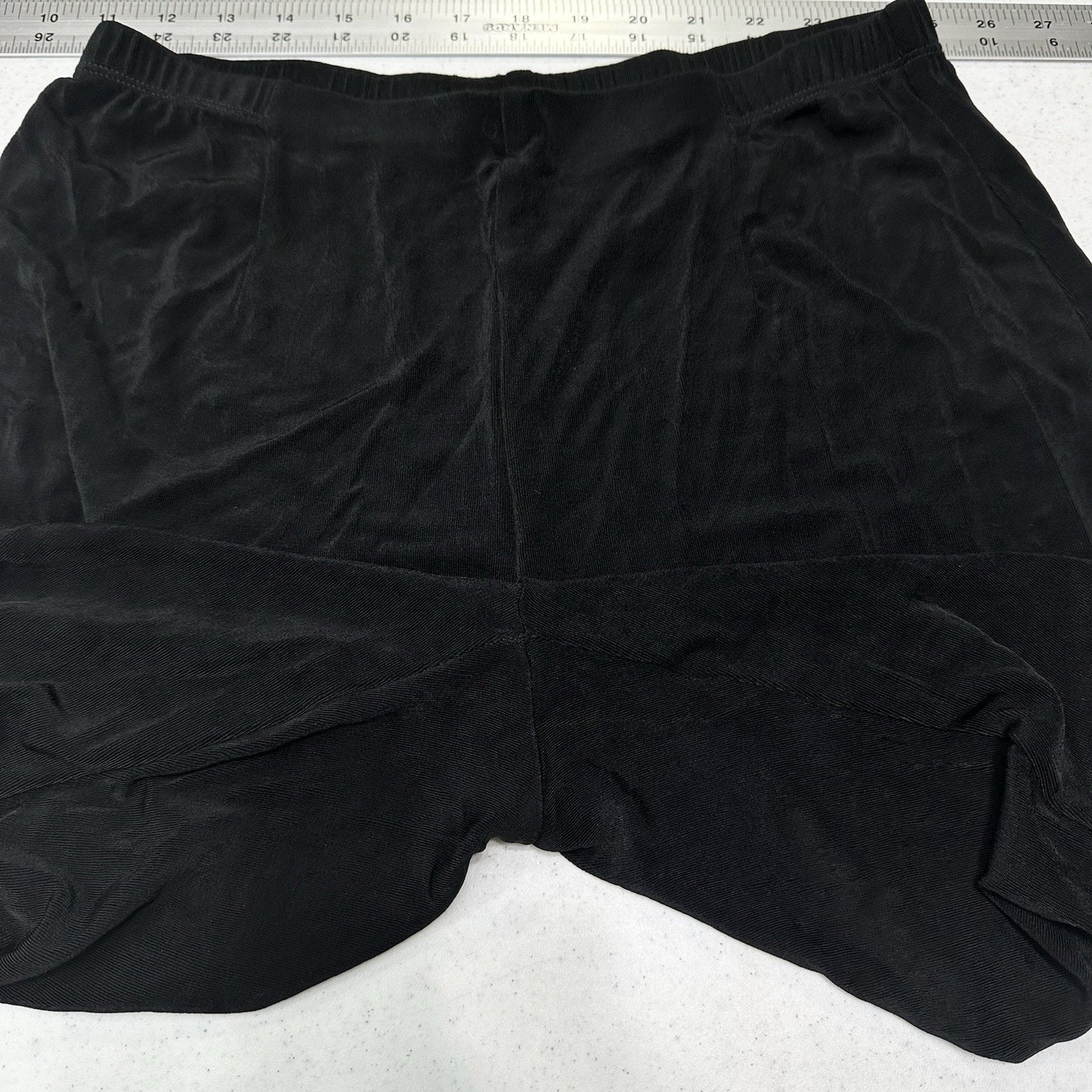 Chicos Travelers Pants 2 US Large Slinky Knit High Rise Black Stretch Coastal